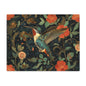 Art Deco Floral Hummingbird Placemat, Bird Dining Room Decor