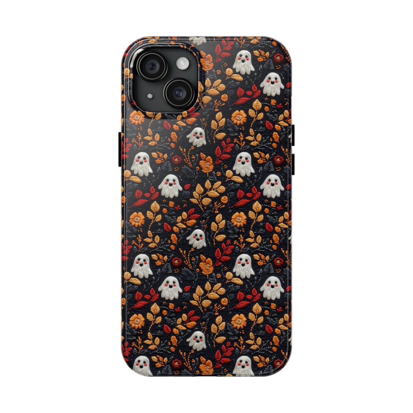 Cute Ghost Fall Leaves Halloween iPhone Tough Case Gift