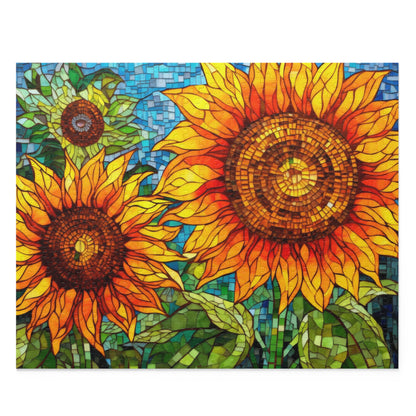 Sunflower Field Stained Glass Jigsaw Puzzle (120, 252, 500-Piece)  Gift-Ready Box, Adult Jigsaw Puzzle, Gift Him Her