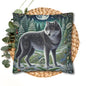 Wolf Design Square Pillowcase, Nature Decor, Wildlife Home Accent, Cozy Gift for Animal Lovers, Rustic Living Room Decor
