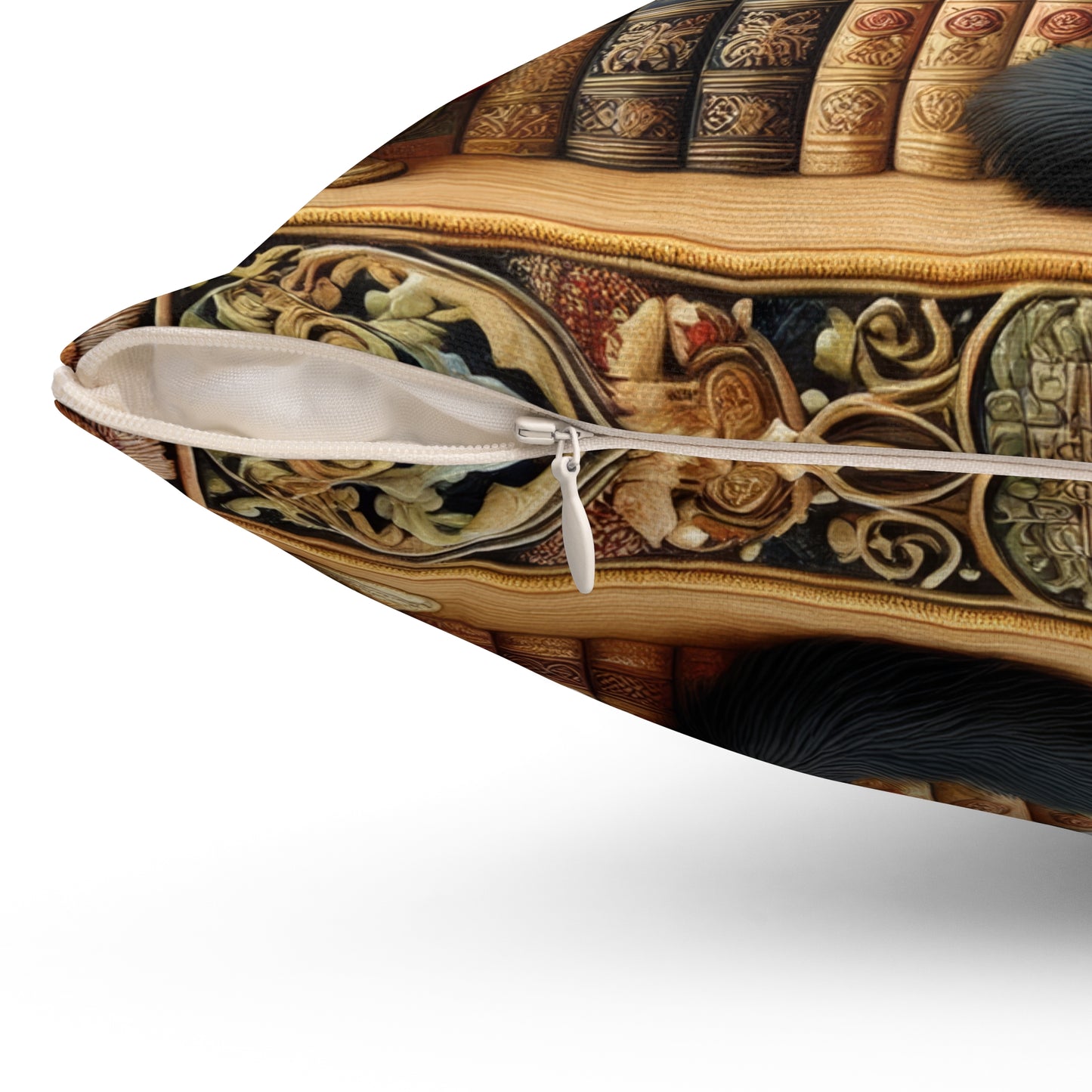 Cat Bookshelf Pillow: Whimsical Book Lover Home Decor