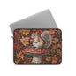 Autumn Squirrel Laptop Sleeve, Woodland Fall Forest Art Case, Cute Acorn & Mushroom Laptop Cover (12”, 13”, 15”)