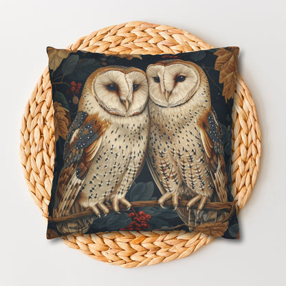 Forest Couple Barn Owl Pillowcase