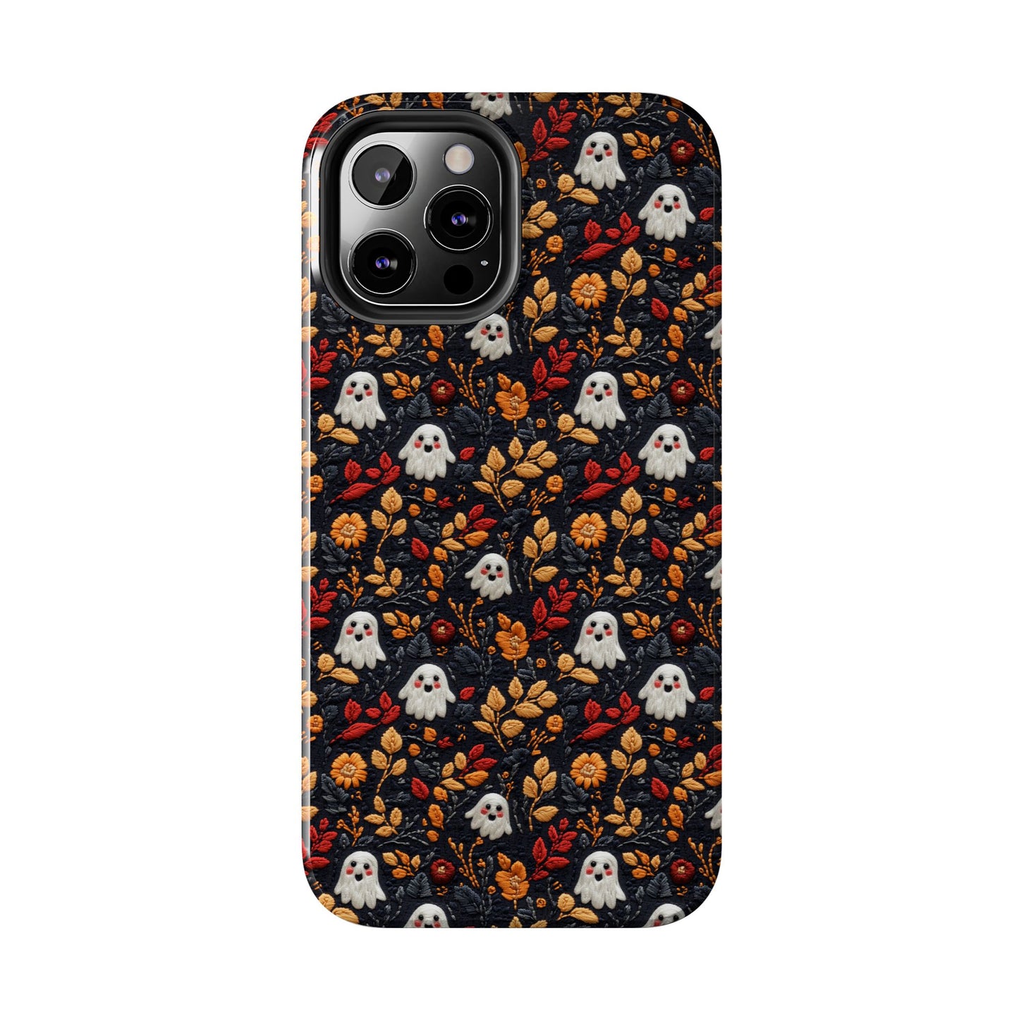 Cute Ghost Fall Leaves Halloween iPhone Tough Case Gift