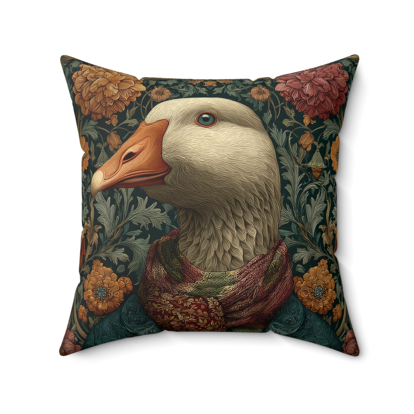 Whimsical Goose Pillow: Victorian Style Farmhouse Decor