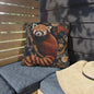 Red Panda Outdoor Pillow, Woodland Animal Throw Pillow, Botanical Cushion, Cute Wildlife Decor, Forest Accent Pillow, Nature Lover Gift, Rustic Cabin Pillow