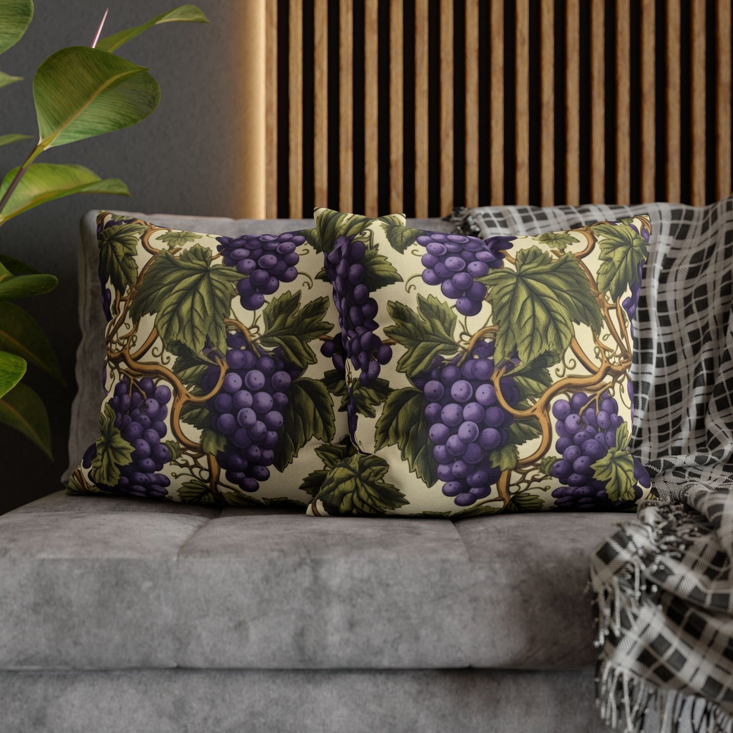 William Morris Inspired Grape Garden Decorative Pillowcase