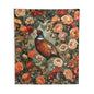 Tapestry of Pheasant Floral Garden | William Morris Art Deco Hanging Home Decor | Pheasant Fall Season Wall Tapestry