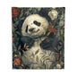 Tapestry of Botanical Panda | William Morris Medieval Inspired | Cottagecore Hanging and Home Decor