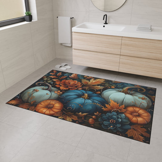 Autumn Pumpkin Floor Mat, Decorative Entry Mat, Seasonal Welcome Mat, Fall Home Decor, Holiday Floor Covering
