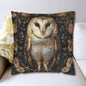 William Morris Inspired, Barn Owl Forest Floral Art, Decorative  Pillowcase