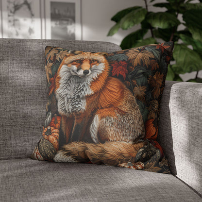 William Inspired Woodland Fox Pumpkins Patch Decorative Pillowcase