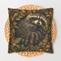 William Morris Inspired Raccoon Ancient Pillowcase