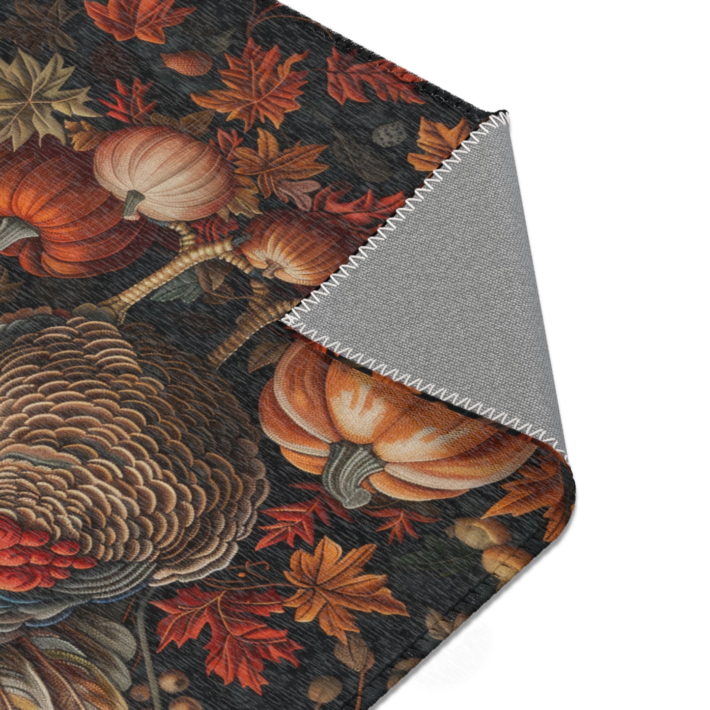 Thanksgiving Turkey Rectangle Area Rug, Turkey Living Room Fall Season Carpet Decor