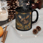 Moose Sunflower Coffee Mug: William Morris Inspired Nature Art