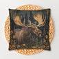 William Morris Inspired Woodland Moose Wildflowers Decorative Pillowcase
