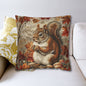 Woodland Brown Squirrel Fall Autumn Forest Decorative Pillowcase