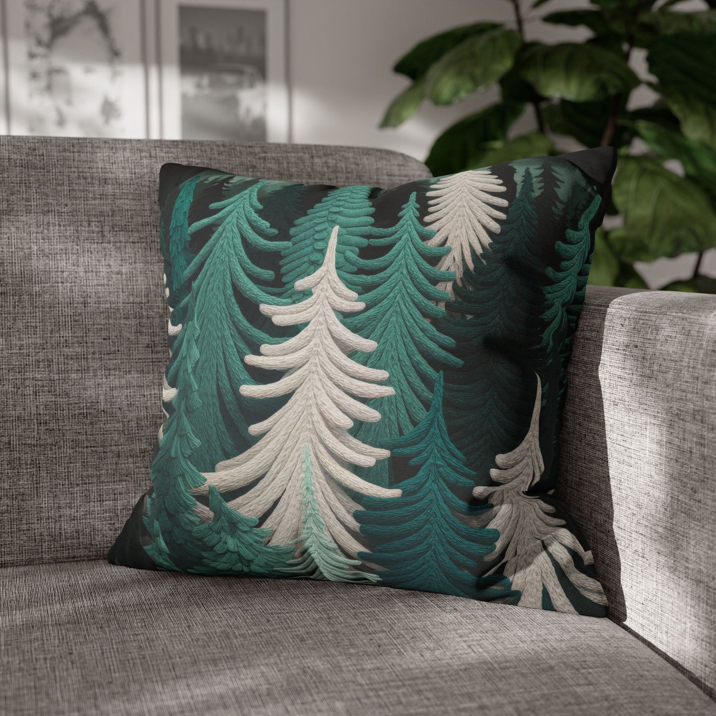 Pillowcase Pine Tree Winter Holiday Decor
