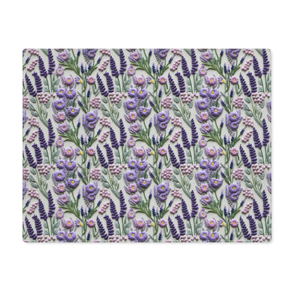 Lavender Garden Placemat - Elegant Purple Botanical Design for Dining