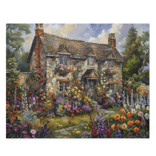 Vintage Victorian English Home in The Style William Morris Jigsaw Puzzle  (120, 252, 500-Piece) Gift-Ready Box, Adult Jigsaw Puzzle