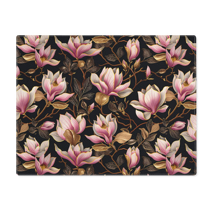 Elegant Floral Magnolia Placemat, Elegant Table Decor, Unique Dining Accessory, Nature Lover Gift, Kitchen Table Mat