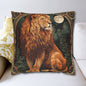 Art Deco Lion Throw Pillowcase William Morris Botanical Design