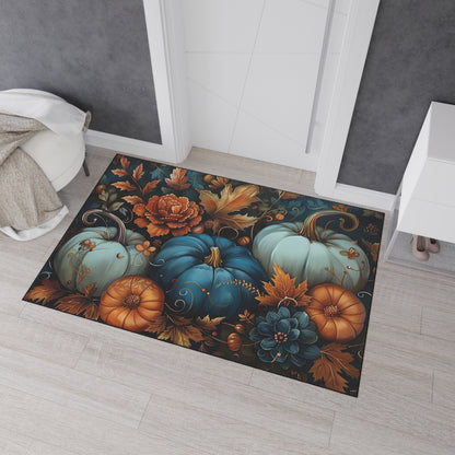 Autumn Pumpkin Floor Mat, Decorative Entry Mat, Seasonal Welcome Mat, Fall Home Decor, Holiday Floor Covering
