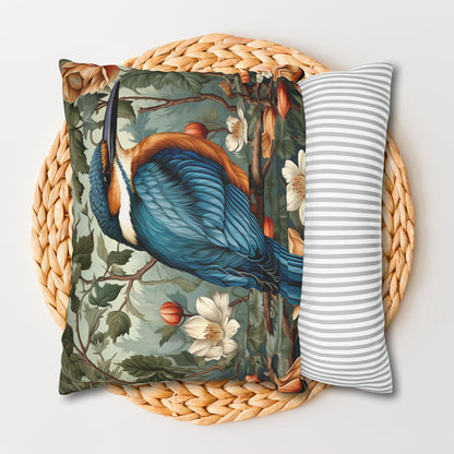 William Morris Inspired Botanical Kingfisher Pillowcase