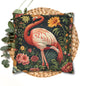 ropical Flamingo Throw Pillowcase: Morris Inspired Floral Decor