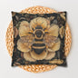 Botanical Bumble Bee William Morris Inspired Art Nouveau Pillowcase