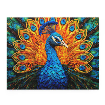 Stained Glass Peacock Jigsaw Puzzle (120, 252, 500-Piece)  Gift-Ready Box, Adult Jigsaw Puzzle, Gift Him Her