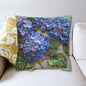 Hydrangea Purple Blue Decorative Pillowcase, Botanical Home Decor Pillowcase