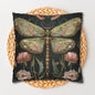 William Morris Inspired Victorian Botanical Dragonfly Pillowcase