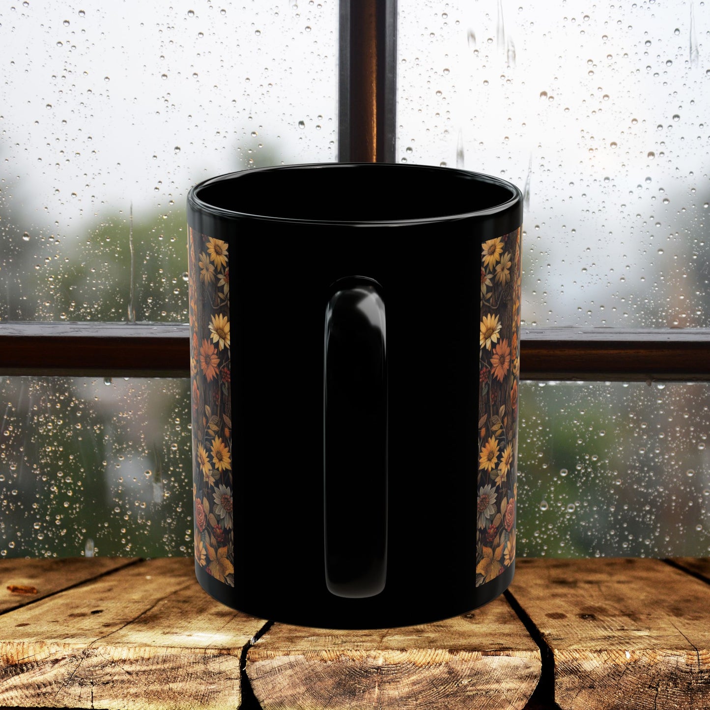 Botanical Raccoon Coffee Mug: Woodland Fall Ceramic Drinkware