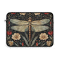 Botanical Dragonfly Laptop Sleeve, William Morris Inspired Insect Art Case, Vintage Floral Laptop Cover (12”, 13”, 15”)