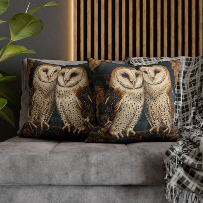 Forest Couple Barn Owl Pillowcase
