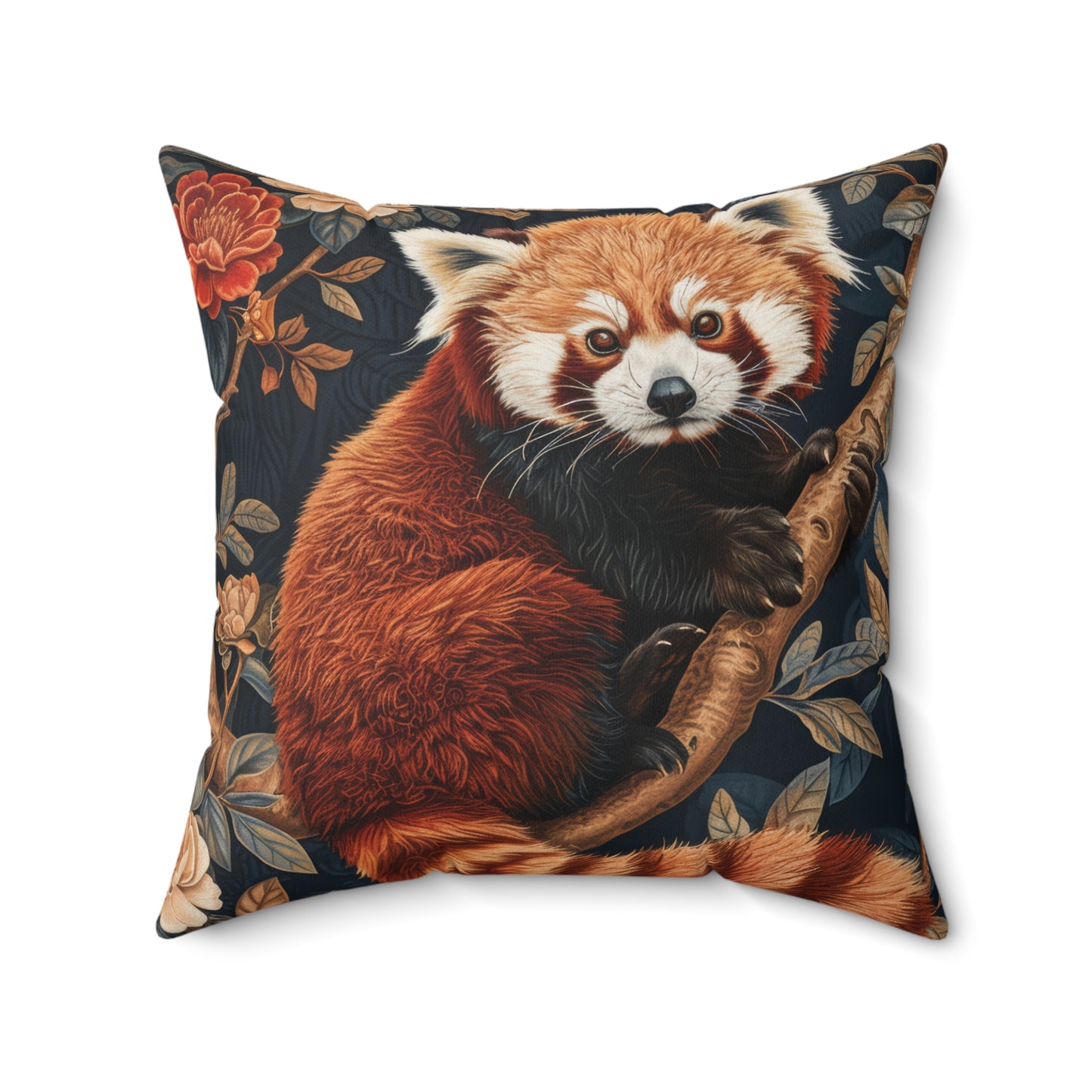 Cozy Red Panda Pillow, Forestcore Decorative Cushion, Animal Lover Gift, Home Decor, Nature Inspired Accent, Boho Style Pillow