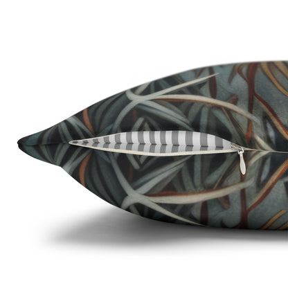 William Morris Inspired Snow Lynx Crouched Pillowcase