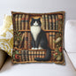 Cat Bookshelf Pillowcase: Whimsical Book Lover Home Decor