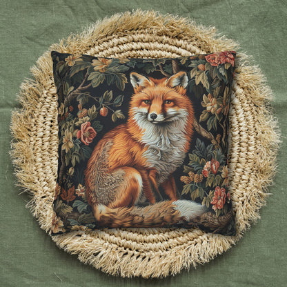 Forest Fox William Morris Inspired | Fox Ancient Decorative Pillowcase