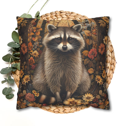 Woodland Raccoon Fall Ancient Decorative Pillowcase