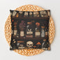 Gothic Apothecary Jars Pillowcase, Witchcraft Potion Shelf Dark Academia Throw Cushion, Spooky Halloween Decor