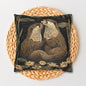 Willam Morris Inspired Couple Otters Throw Pillowcase
