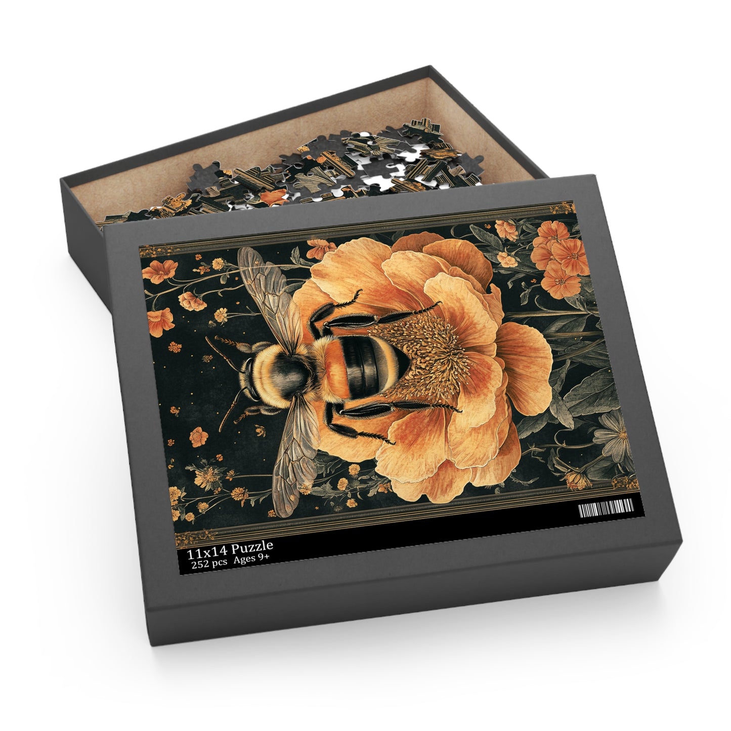 Vintage Honey Bee Victorian Inspired Art Jigsaw Puzzle (120, 252, 500-Piece) Gift-Ready Box, Adult Jigsaw Puzzle