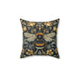 Victorian Art Inspired Bumblebee Baroque Gold Flora Pillow, Home Decor, Living Room Accessory Bedroom Pillow