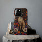 Art Deco Siamese Cat In The Style of William Morris iPhone Tough Case