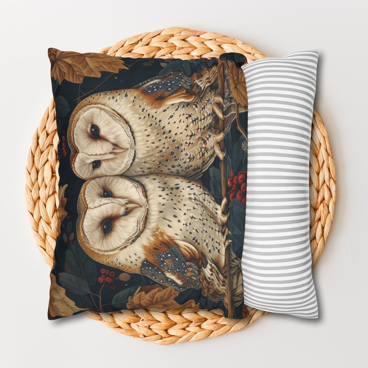 Forest Couple Barn Owl Pillowcase