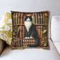 Cat Bookshelf Pillowcase: Whimsical Book Lover Home Decor