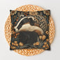 William Morris Inspired Botanical Badger Decorative Pillowcase