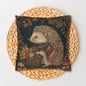 Hedgehog Gathering Fall Treasures Decorative Pillowcase